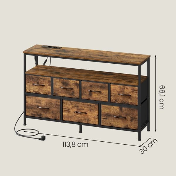 Sideboard 30x113.8x68.1 cm Brun-Svart träförvaring