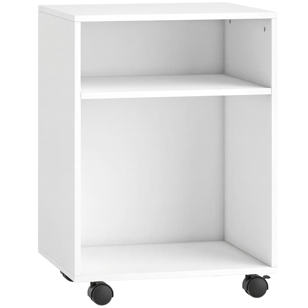 Printerstand 40x35x56 cm Hvid opbevaring