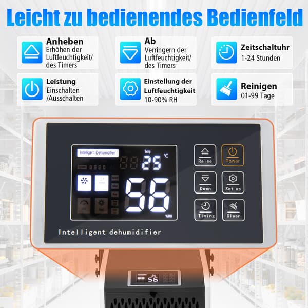 Industriel affugter 34,5x39,5x81 cm hvid