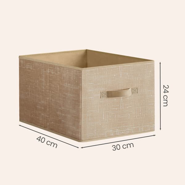 Förvaringslåda Set, 40x30x24 cm, Beige