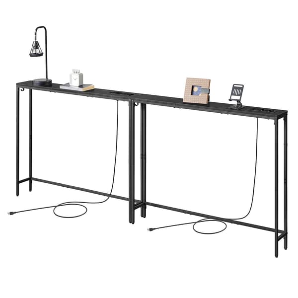 Konsolbord, 200 x 15 x 80 cm, Antracitgrå