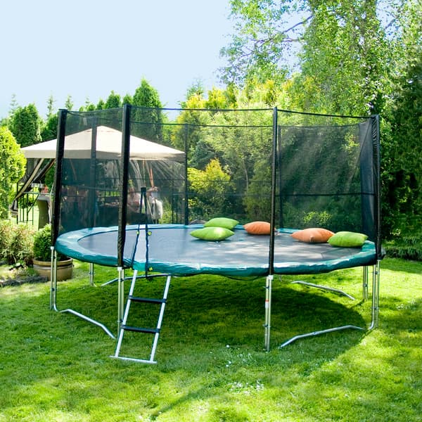 Trampolin 426 cm Grön Stål