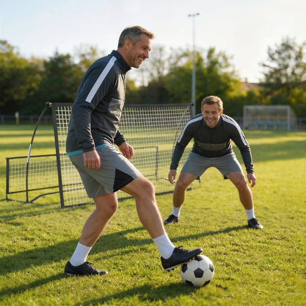 Fodbold Rebounder 2-i-1 Dobbeltsidet Foldbar 200x94 cm sort