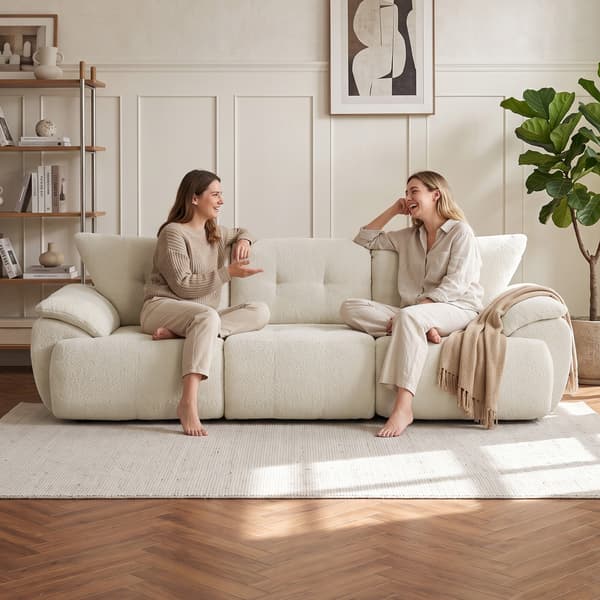 3-sits soffa 260x92x80 cm krämvit