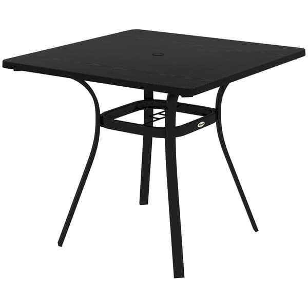 Havemøbelsbord, 80x80x76 cm, Sort