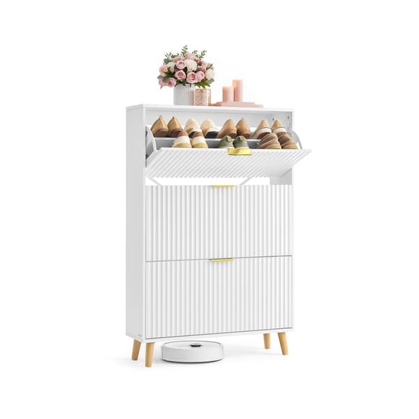 Skoskap 24x80x123 cm Hvit, MDF