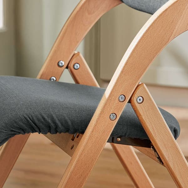 Sammenklappelige spisebordsstole 47,5x59x77 cm grå, træ