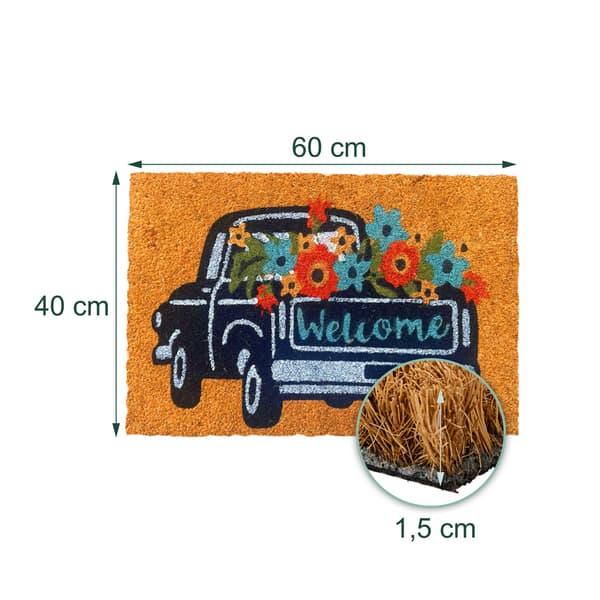 Dörrmatta i kokosfiber med välkomsttext, Kodustaar