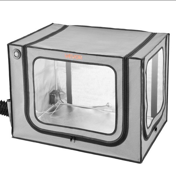 3D-skrivarhölje, 80x58x58 cm, Grå, Ventilation