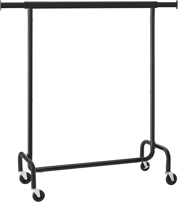 Tøjstativ, 150x45x162,8 cm, Sort