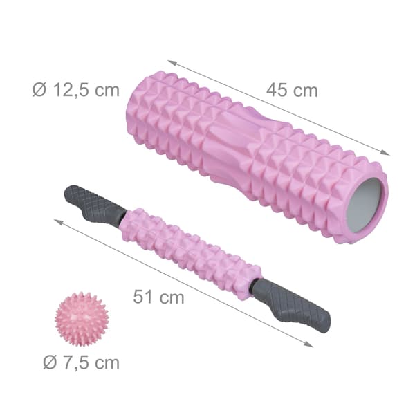 Fascia Roller Set 45x12,5 cm Rosa, Kodustaar