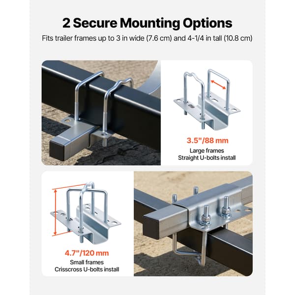 Bådtrailer Guide, 1540x575x475 mm, Stål, Justerbar
