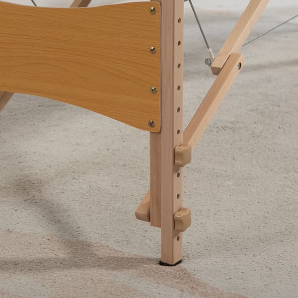 Massagebord 2 zoner, hopfällbart, höjdjusterbart 186x60x61-87 cm, krämvit