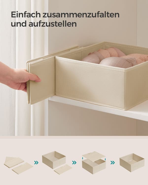 Förvaringsbox för Låda 12 Set sandbeige