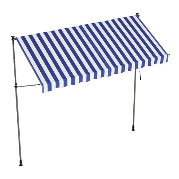 Markis Höjdjusterbar 400x120 cm Blå