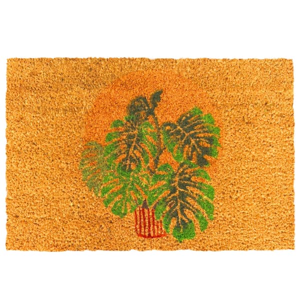 Dörrmatta i kokos, växter, 60x40 cm, Kodustaar