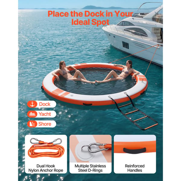 Flydende Dock 305x15 cm Orange