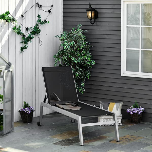 Solstol, 169x65x102 cm, Svart