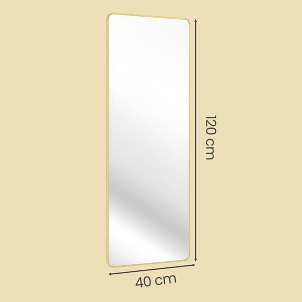 Helkroppsspegel 120x40 cm Guld Aluminiumlegering