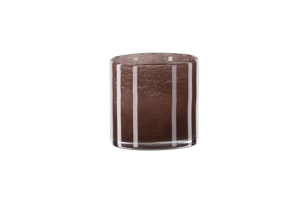 Lanterne Glora 12x12 cm Brun Glas