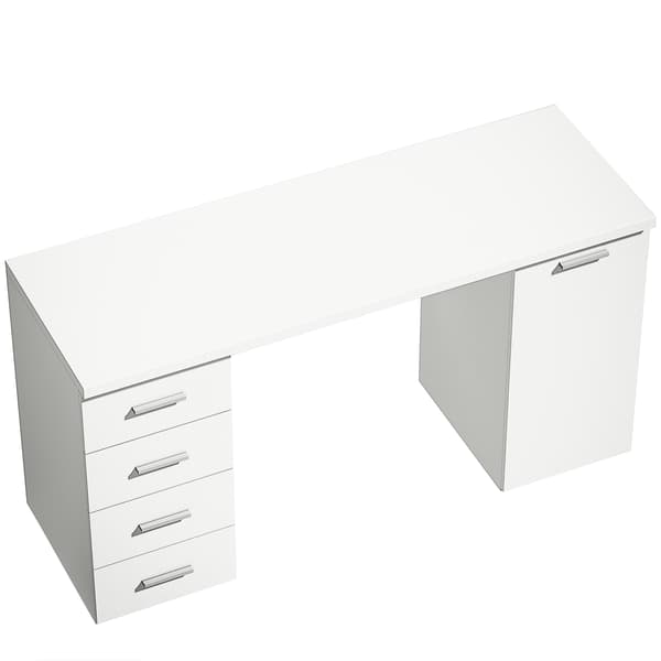 Computerbord 140x48x75 cm Hvid MDF
