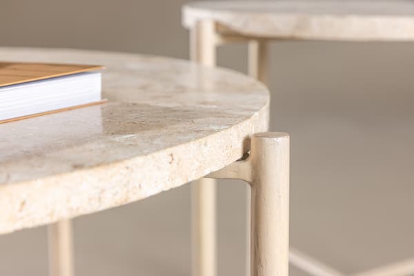 Sofabord sæt 70x40 cm Beige Mactan