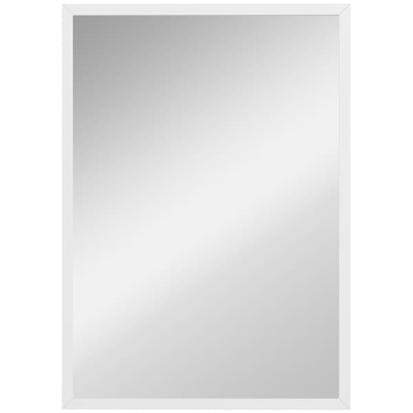 Vægspejl, 50x70 cm, Hvid, MDF