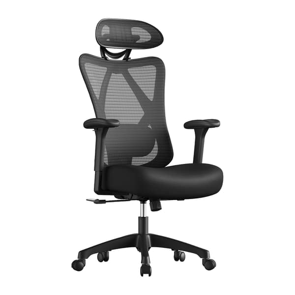 Kontorstol, 70x70x115 cm, Sort, Justerbar
