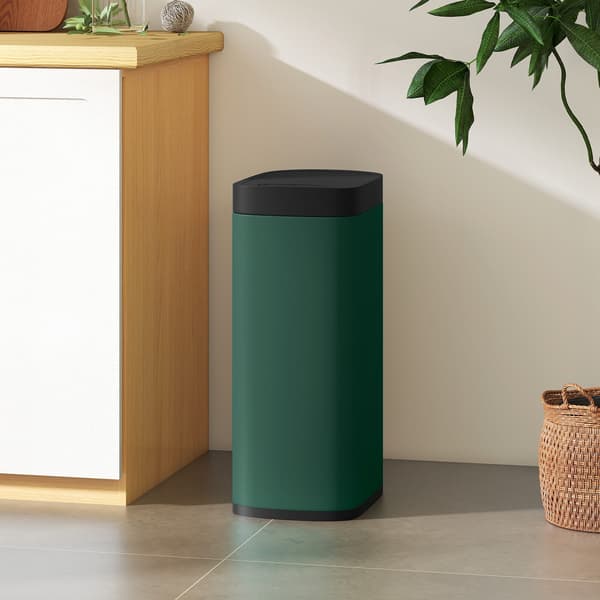 Sensor-soptunna 50L 26,5x35,5x68 cm mörkgrön
