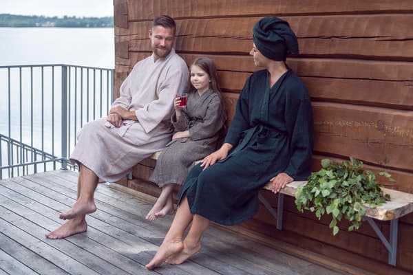 Badekåbe L/XL Beige Bomuld