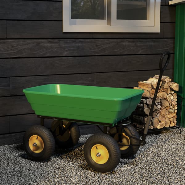 Havevogn 109x52x94 cm Grøn, plast