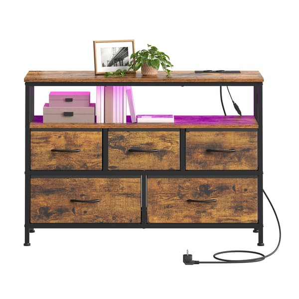 Skænk 30x98,7x68,1 cm Brun-Sort træ opbevaring