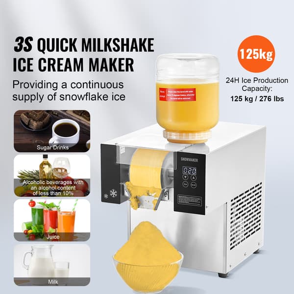 Snowflake ismaskine, 420x320x400 mm, rustfrit stål