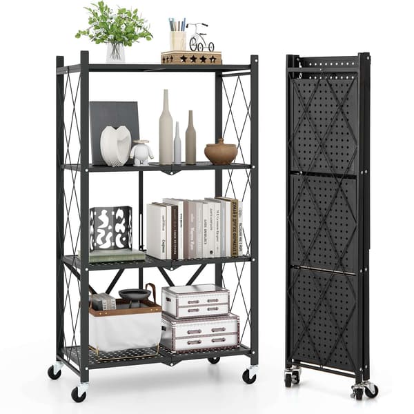 Opbevaringsstativ, 71x34x126 cm, Sort , Star