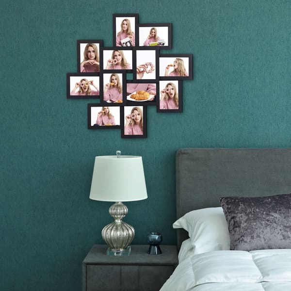 Fotorammer Collage, 63,3x63,3x3,6 cm, Sort