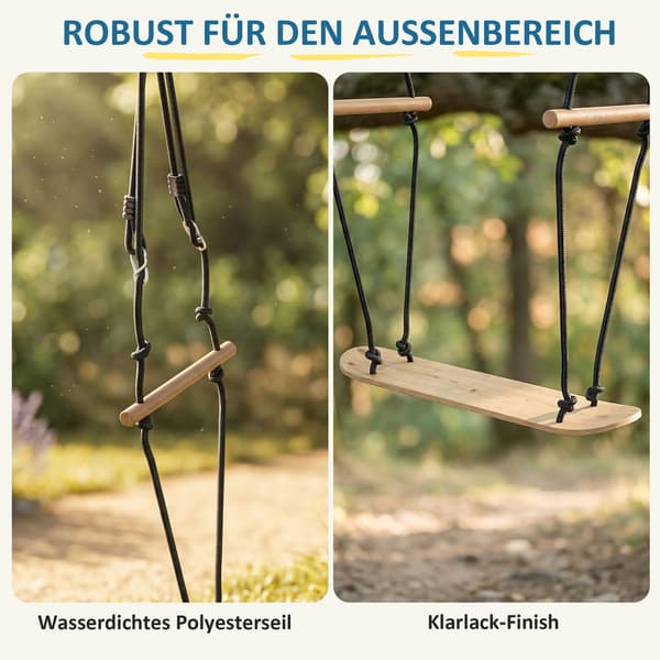 Skateboard Swing 79x40x180 cm Sort Træ