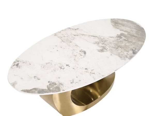 Soffbord, Modig, Guld, Vit