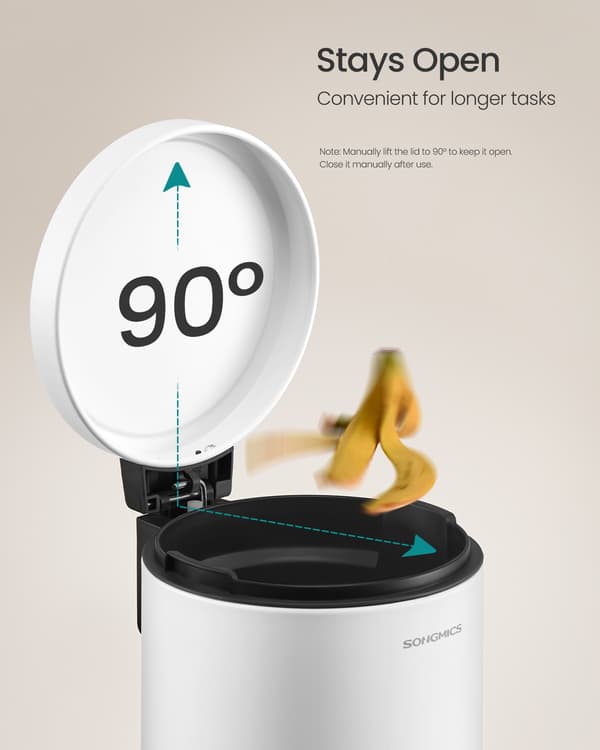 Pedalhink 20,5x26x28 cm vit stål