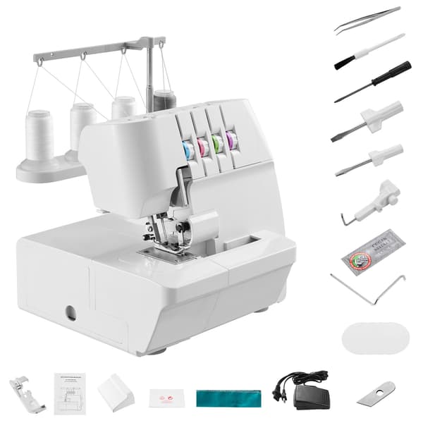 Overlock symaskine, 32x28x32 cm, hvid