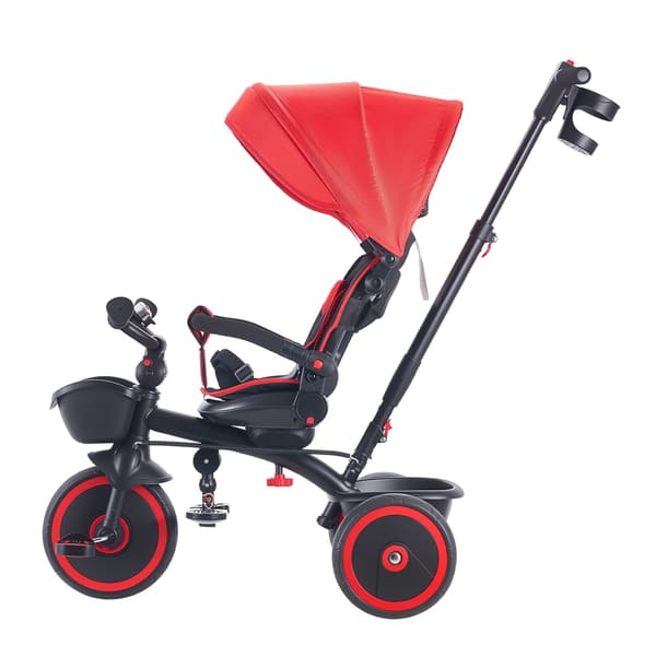 Løbecykel til småbørn 97x54x80-98 cm Rød Sort Justerbart Sæde
