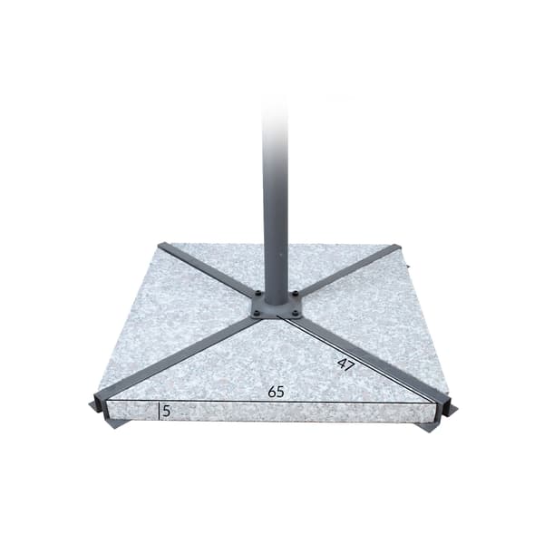 Parasolbas Stenar 47x47x5 cm Granit