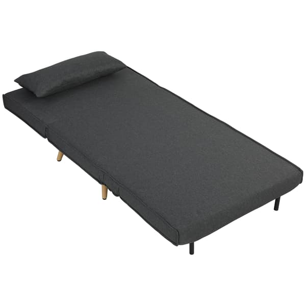 3-i-1 foldbar sove stol 94x78x80 cm grå