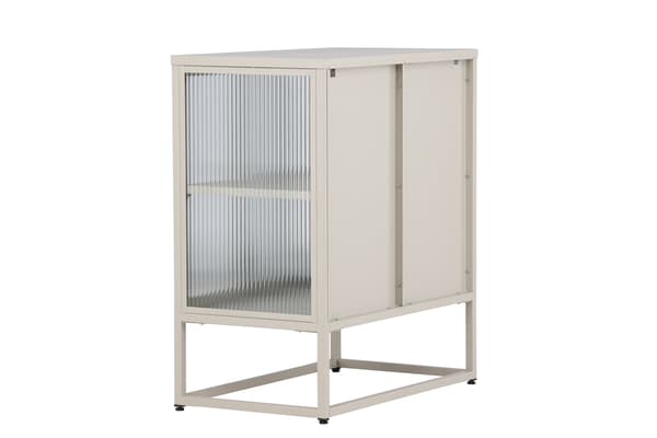 Opbevaringsskab Garis Beige Glas Stål