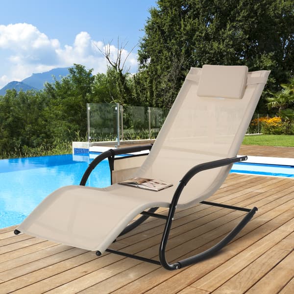 Keinutuoli, 150x62x88 cm, beige