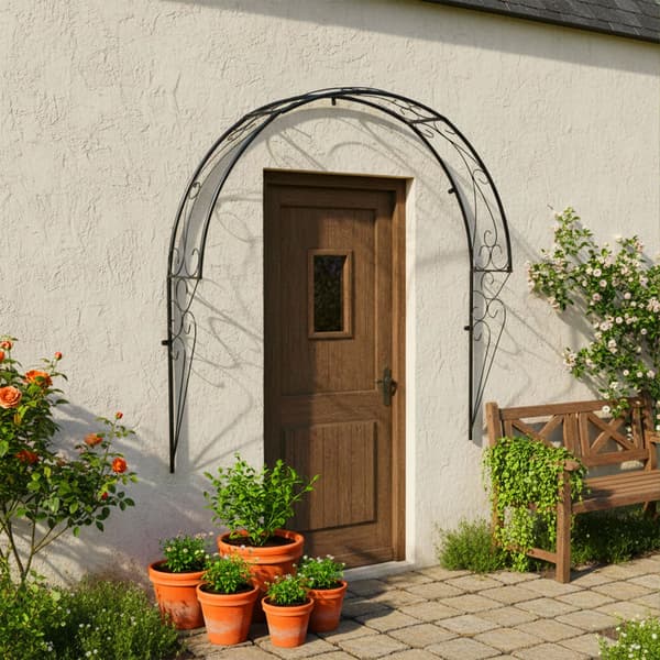 Rose Arch 105x100x21 cm Sort Stål, Kodustaar