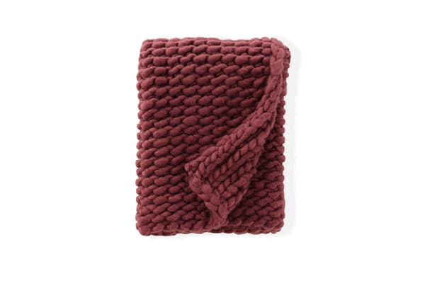 Plaid, Kate, 170x130 cm, Bourgogne