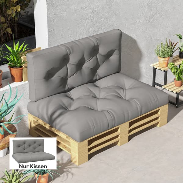 Sittdyna 120x80x12 cm Grå Polyester