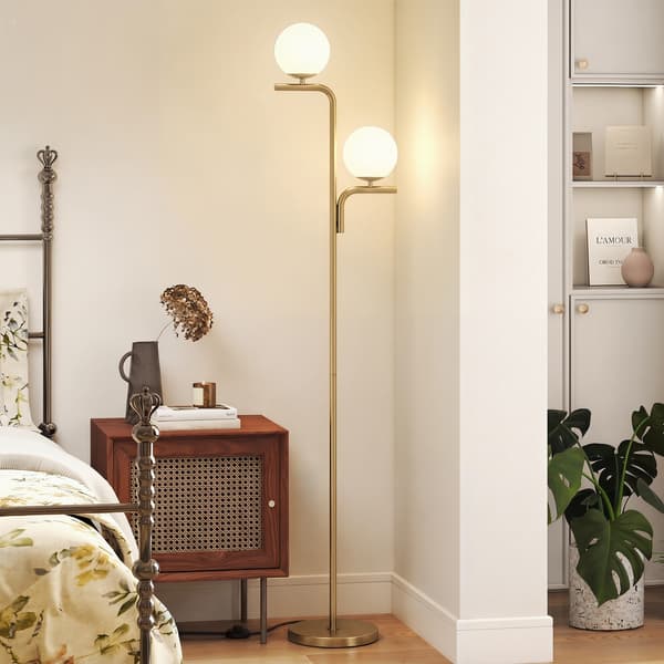 LED-gulvlampe 33x28x170 cm guld