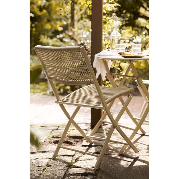 Bistroset Arcas, 60x60x71 cm, Taupe, Stål