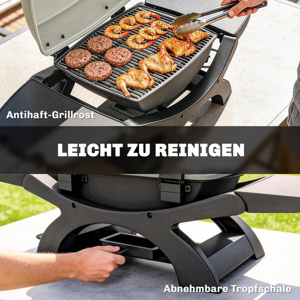 Bordgrill 23x71 cm Sort Støbejern